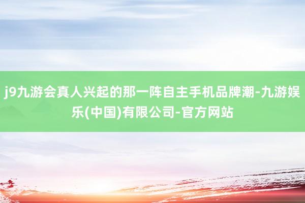 j9九游会真人兴起的那一阵自主手机品牌潮-九游娱乐(中国)有限公司-官方网站