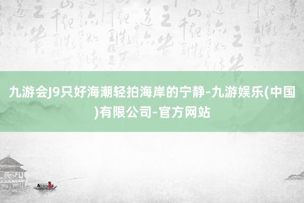 九游会J9只好海潮轻拍海岸的宁静-九游娱乐(中国)有限公司-官方网站